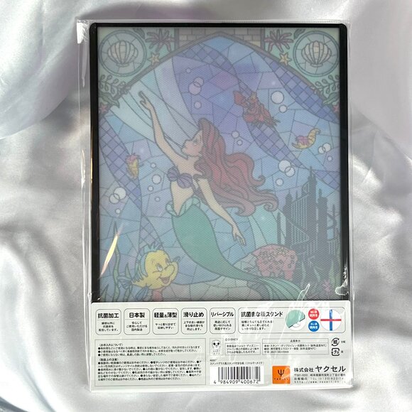 Disney The Little Mermaid Ariel Stained Glass Cutting Board New Sealed Stickers - Picture 5 of 9